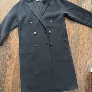 rag & bone Black Double-Breasted Coat